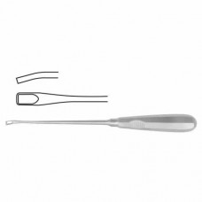 Caspar Bone Curette Rectangular - Toothed Stainless Steel, 25 cm - 9 3/4" Scoop Size 4 mm